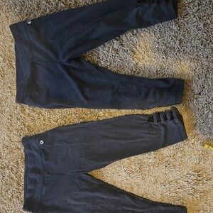 2 pairs of Xersion Capri leggings with cutouts, girl size 10/12